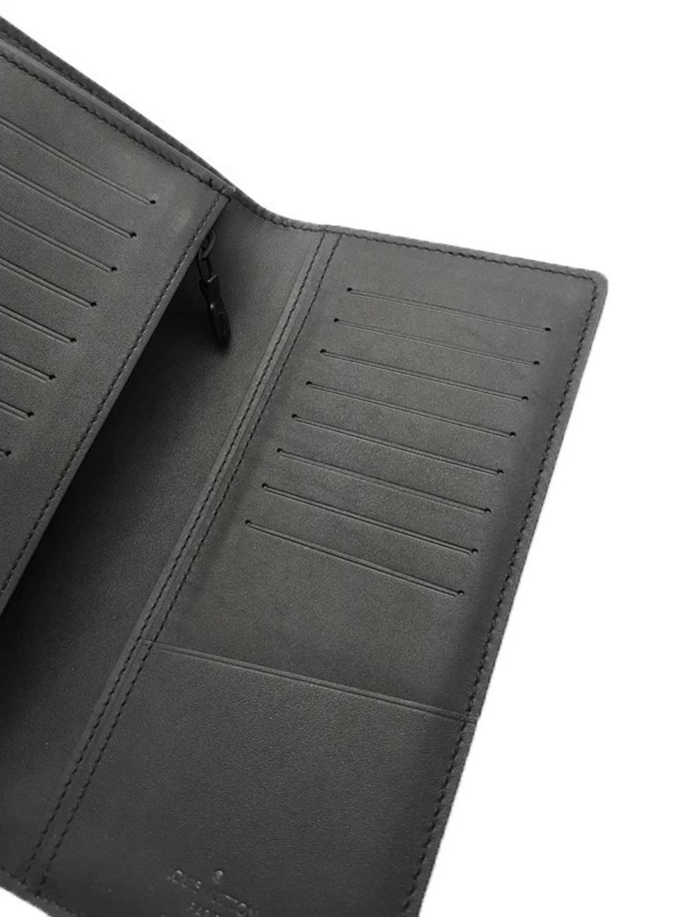 Louis Vuitton Black Long Monogram fold Wallet Brazza Portefeuille Shadow Bi - Picture 5 of 5